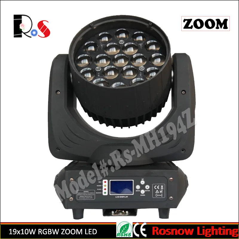 

2pcs/Lot (Cartons) 19x12W ZOOM BEAM Osram RGBW Led beam Moving Head Light for dj disco party wedding