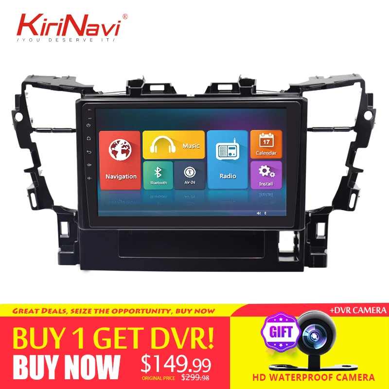 

KiriNavi 2 Din Car Radio For Toyota Alphard Android 9" Touch screen DVD Auto Audio GPS Multimedia Navigation System MP4