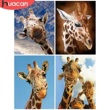 HUACAN 5D diamante pintura jirafa pintura con diamantes bordado Animal diamante venta completa/cuadrado/Ronda foto de diamantes de imitación(China)