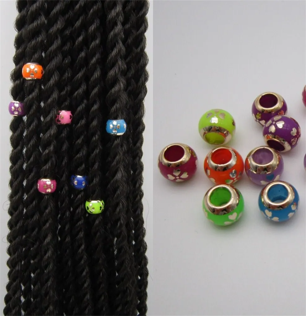 10pcs 30pcs hair braid dread dreadlock beads clips cuffs Round shaped