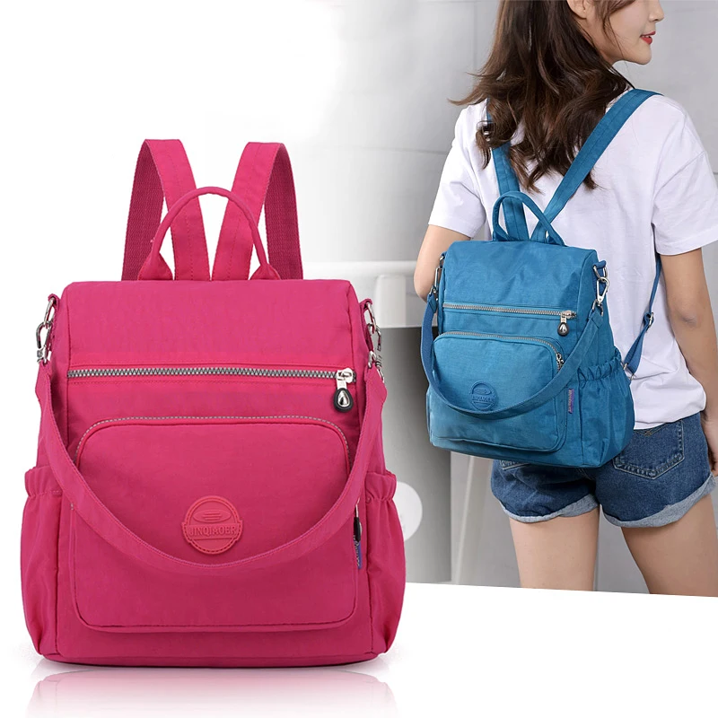 Las mujeres de mochila de sólido de las señoras de moda de ocio mochila mochilas mujer multifunción bolso adolescente bolsa de viaje Las mujeres de mochila de sólido de las señoras de moda de ocio mochila mochilas mujer multifunción bolso adolescente bolsa de viaje