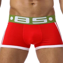 ORLVS brand mens boxers cotton sexy men underwear mens underpants male panties shorts U convex pouch for gay boxers openwork color block u pouch boxers brief