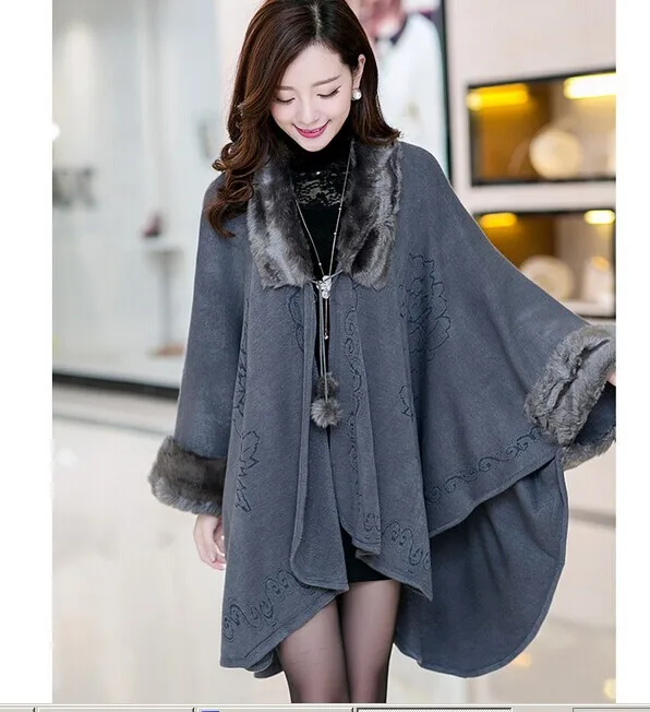 casacos femininos poncho manteau femme winter women coat ...