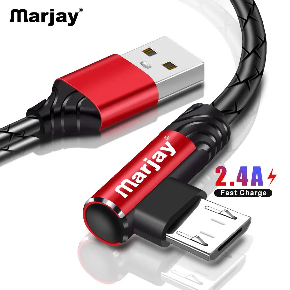 

Marjay 2.4A Micro USB Cable Fast Charging Charger Cord For Samsung S7 Xiaomi Redmi Note 5 Tablet Android Phone Microusb Cable