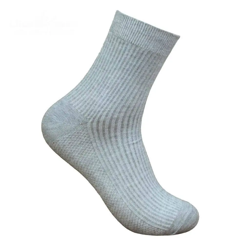 20 штук = 10 пар/партия Мужская мода хлопок Носки для девочек, здоровья и удобные мужские носки высокого качества - Цвет: Серый
