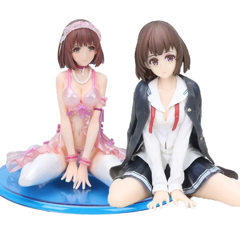 Аниме Saenai Heroine No Sodate kata экшн фигурка Katou Megumi Пижама Сидящая Ver ПВХ Куклы 12
