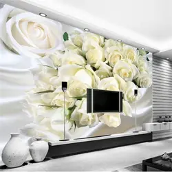 Beibehang заказ обои papel де parede 3d фото фрески мода Фэнтези Красивые розы Простая кровать ТВ задний план