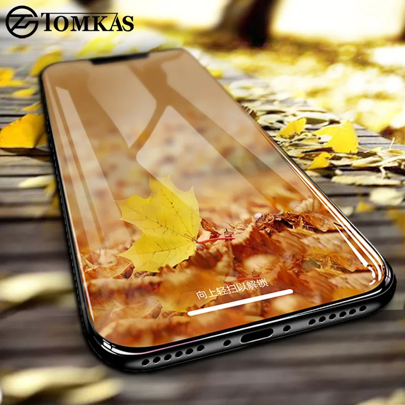 Защитное стекло TOMKAS для iPhone X XS 10 5D Edge Премиум Защитная пленка 6 6S 7 8 Plus|Защитные