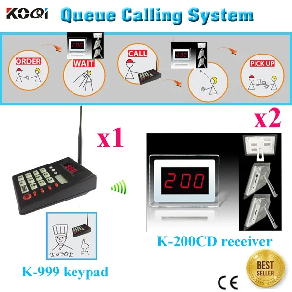 K-999 K-200CD 2+1  Customer Queue Pager System
