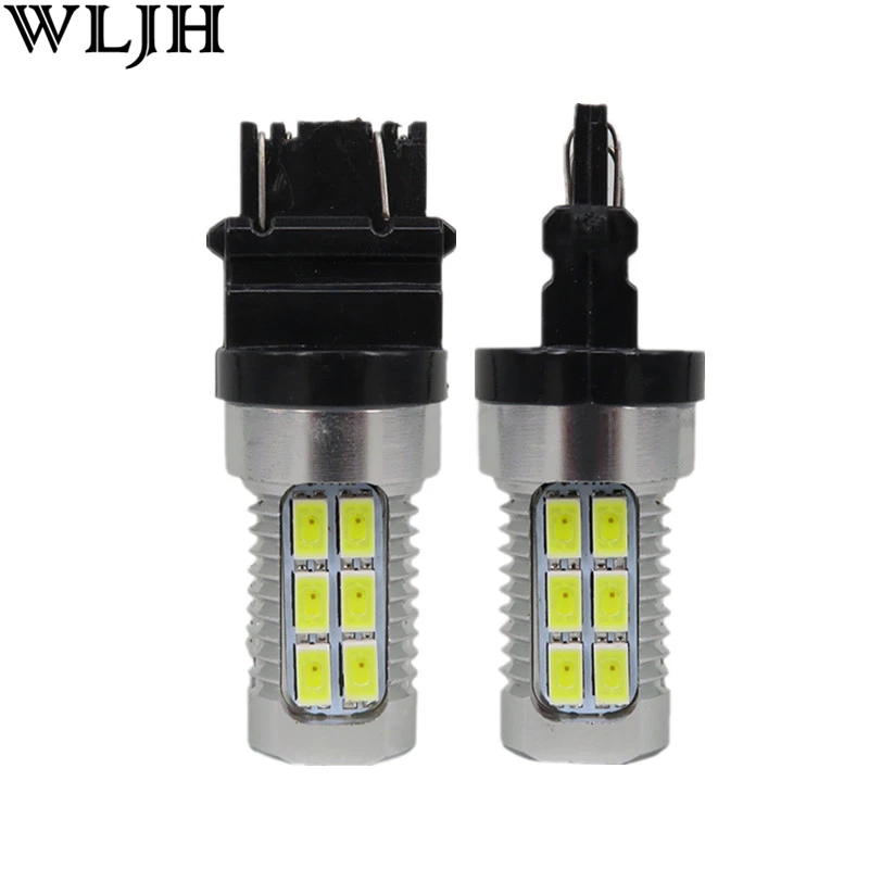 

WLJH 2x 3157 3057 LED 5630 Epistar Led Chips White Amber Dual Color Switchback Turn Signal Light Bulb for Chrysler PT Cruiser