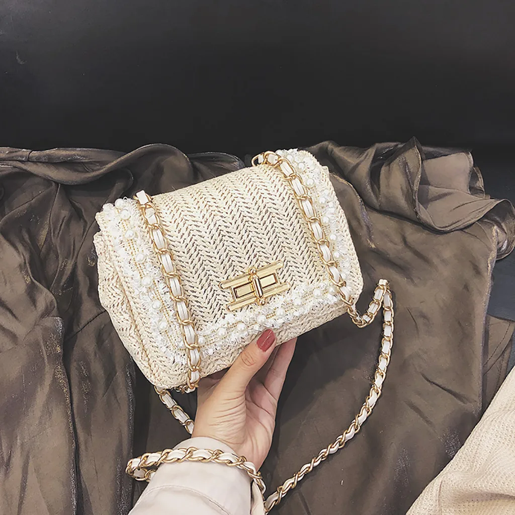 

Woman Bag Wild Pearl Chain Shoulder Strap Crossbody Fashion Shoulder sac main femme bags for women 2019 torebki damskie