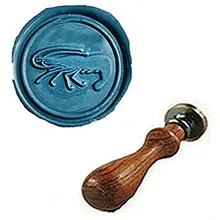 Mdlg Винтаж креветки индивидуальный логотип свадебные приглашения Воск уплотнительное штамп палисандр ручки комплект