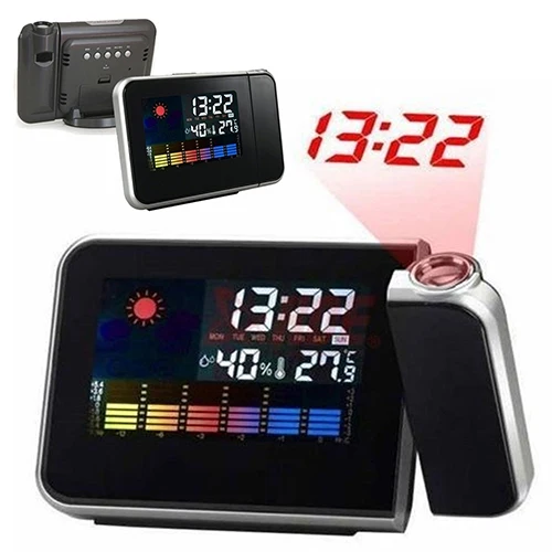 

2016 Digital Projection Snooze Alarm Clock LED Display Backlight Weather Station