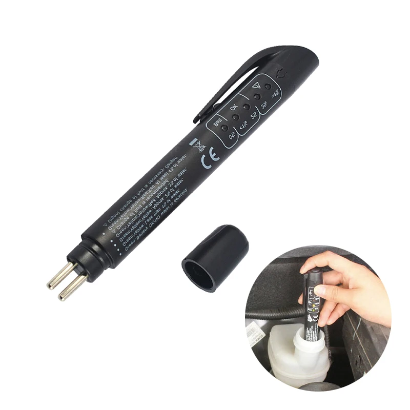 Car Brake Fluid Tester Pen 5 LED Indicator Digital Brake Liquid Tester