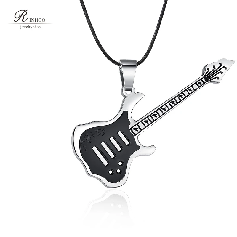 VALICLUD Collier Pendentif Baguettes De Batterie Punk Acier Inoxydable