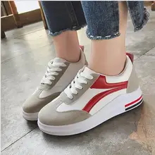 Новинка года; женская модная белая обувь на плоской подошве; Большие базовые кроссовки на платформе; zapatos mujer; удобная женская любимая повседневная обувь