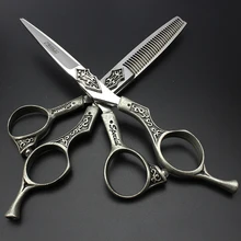 6 дюймов Высокое качество Парикмахерские ножницы для стрижки филировочные ножницы, парикмахерские инструменты для парикмахерской