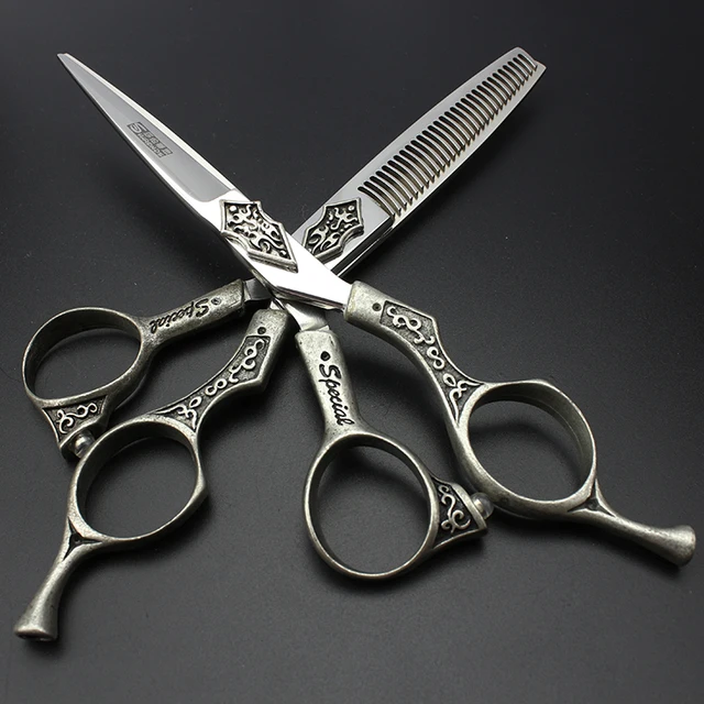 6 Inch High Quality Hairdressing Scissors Haircutting Thinning 6 Inch High Quality Hairdressing Scissors Haircutting Thinning Shears Barber Tools For Hairdresser Free