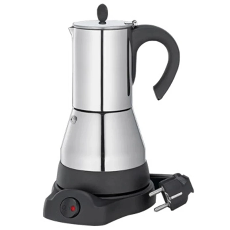 

CSS 480W Home Coffee Machine Espresso Coffee Pot European Plug-In Portable Stainless Steel Electric Moka Pot Eu Plug