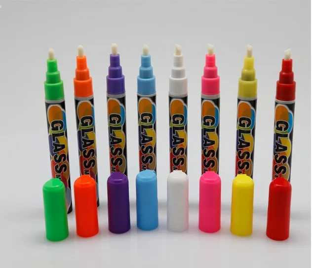 8pcs/lot liquid chalk marker pens coloured Highlighter Pens for School