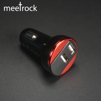 

Dual USB Car Charger Adapter 2.4A Digital LED Voltage/Current Display Auto Vehicle Metal Charger For Smart Phone Car Styling