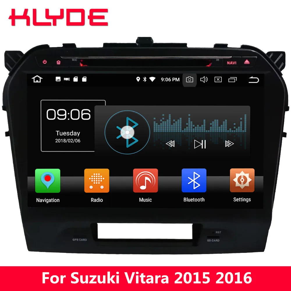 Excellent KLYDE 10.1" IPS Android 8.0 4G WIFI Octa Core 4GB RAM 32GB ROM Car DVD Player Radio GPS Navigation For Suzuki Vitara 2015-2019 0