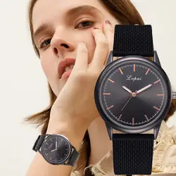 Для женщин Повседневное кварцевые силиконовый ремешок группа часы аналоговые наручные часы Для женщин Элитная одежда Наручные часы Для