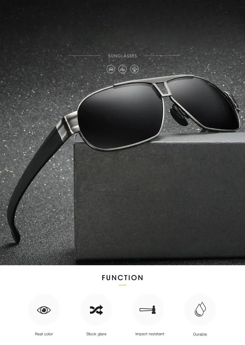 Алюминиевые брендовые Дизайнерские мужские солнцезащитные очки mercedes Polarizerd, мужские солнцезащитные очки для вождения