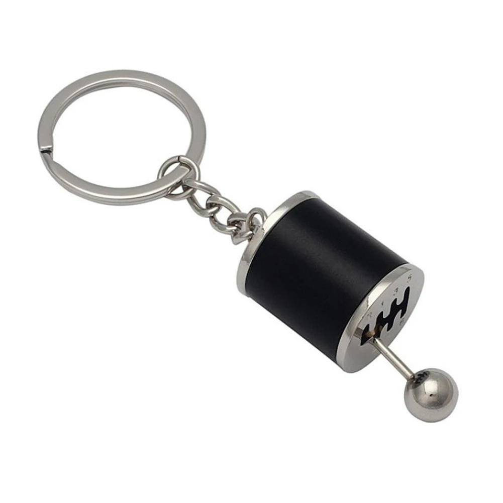 Car Keychain Gear Shift Knob Type Car Modified Key Ring Auto Metal Key Chain car-styling Red Yellow Silver Blue Black