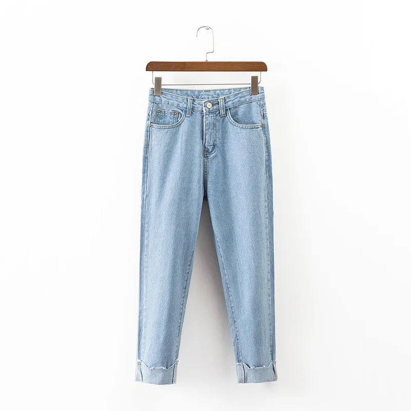 2017 summer pants women trousers casual crimping jeans woman high waist jeans denim womens clothing