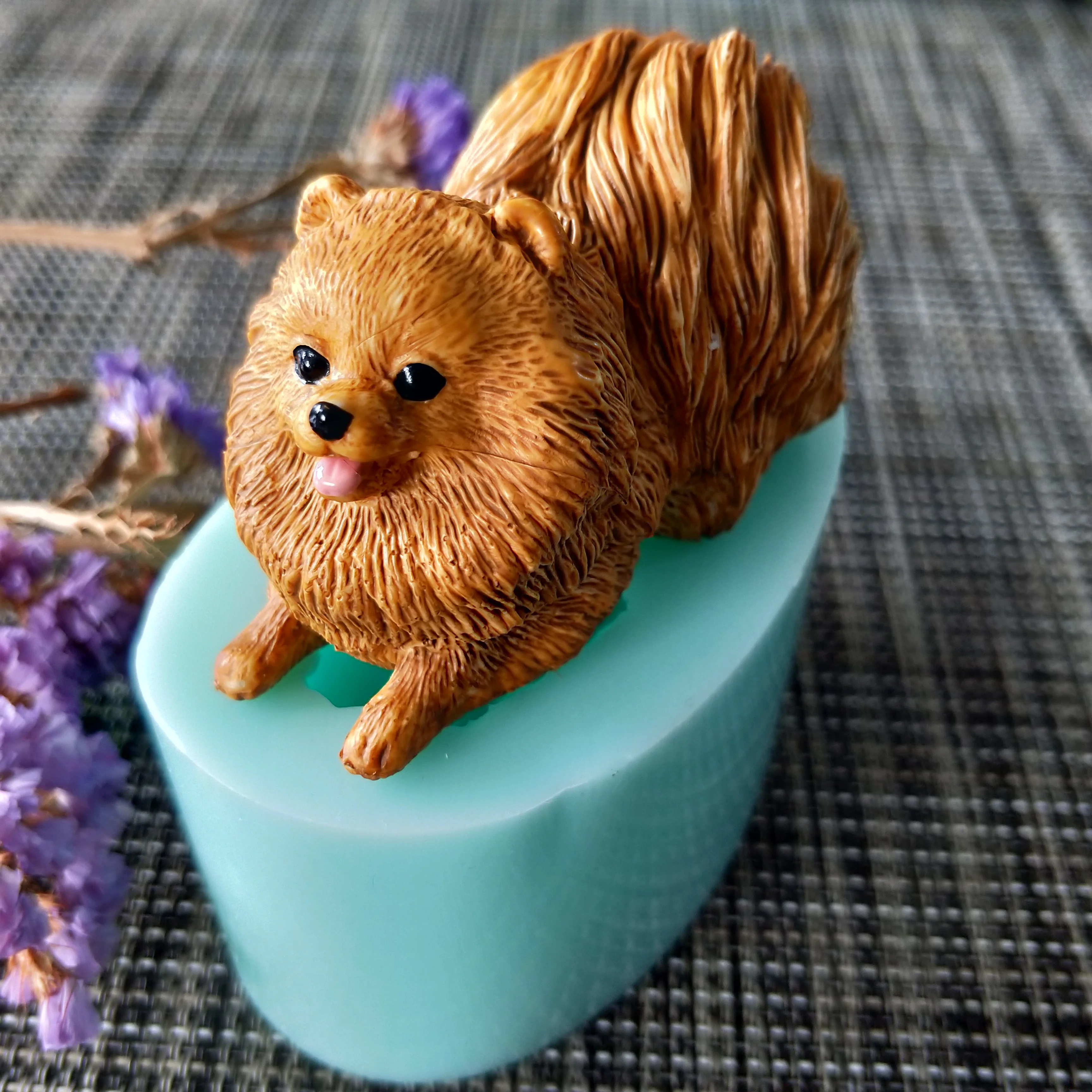 

PRZY DW0132 3d animals Cute dog silicone mold for soap making handmade DIY molds candle silicone dogs mold resin clay mold