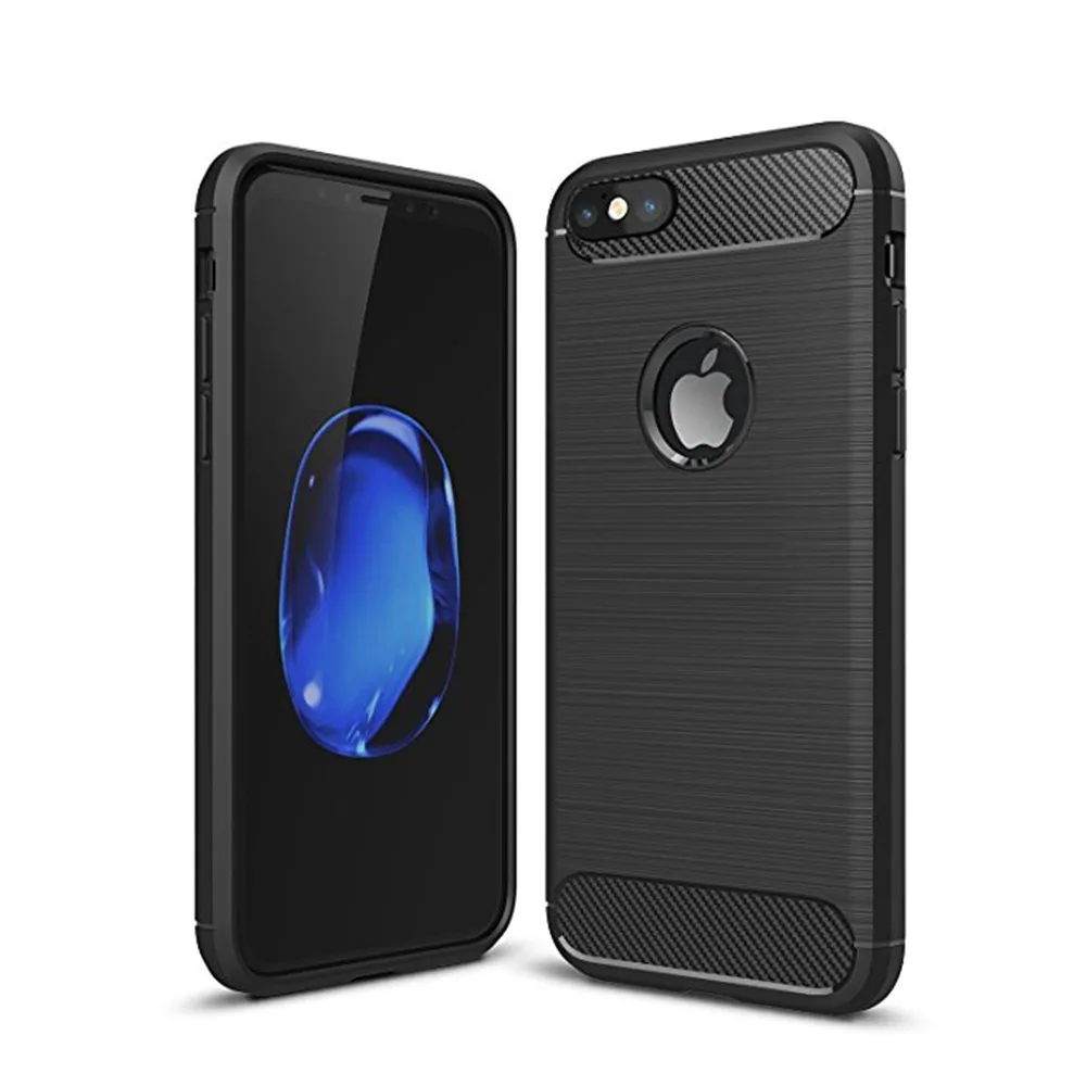 Чехол для iPhone 8 мягкий чехол из углеродного волокна ТПУ 6 6s 7 X Plus телефона iPhone8