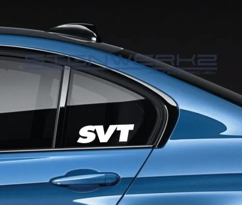 

2Pcs/Pair SVT Decal Sticker logo Sticker EURO Racing mod mustang GT Nas window Pair 17.5cm