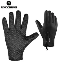 ROCKBROS Fleece Thermal Winter Warm Cycling Long font b Gloves b font Screen Sports font b