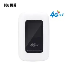 KuWfi 4 г LTE Wi-Fi маршрутизатор Портативный 150 Мбит/с wifi Мобильная точка доступа 4 г дорожный маршрутизатор автомобильный маршрутизатор и модем с