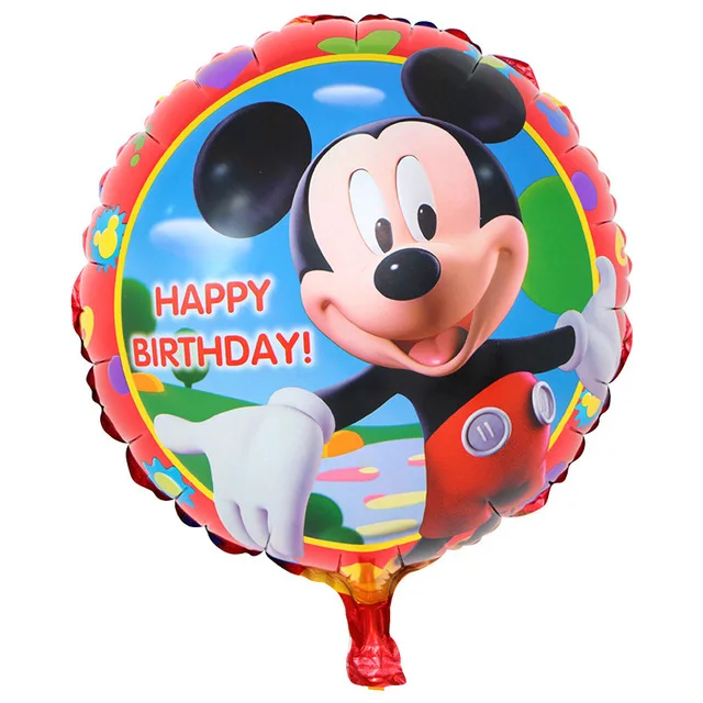 1 шт./лот воздушный шар из фольги с Микки и Минни Маус, украшение для дня рождения, маленькие воздушные шары с Микки Маусом - Цвет: L