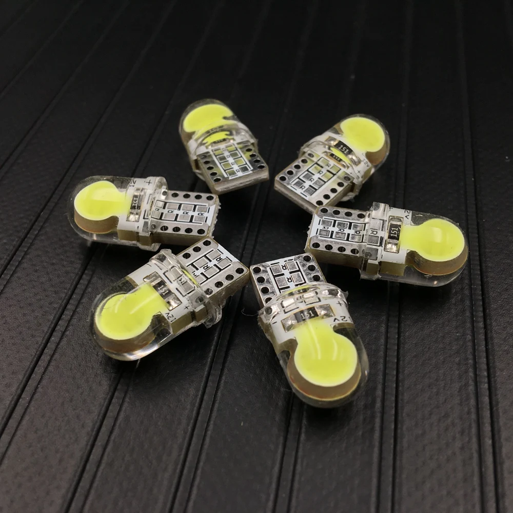 

Auto T10 LED W5W LED Bulbs Red White 194 168 LED Lamp 501 COB Silicone Shell Car LED Lights Super Bright Turn Side Lamp 12V