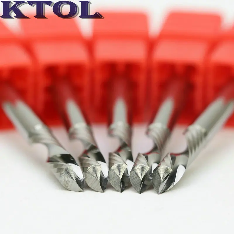 left helical one flute milling cutter carbide cnc router bit end mill tool_1