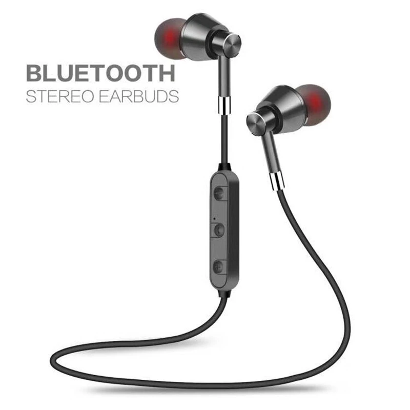 Wireless Headphone Bluetooth Earphone Metal Headset Bass With Mic for Xiaomi Redmi 3S 3 S huawei honor samsung iphone