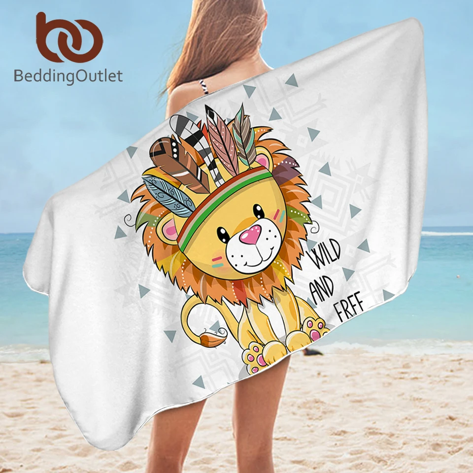 BeddingOutlet племенное банное полотенце с животными искусственное пляжное из