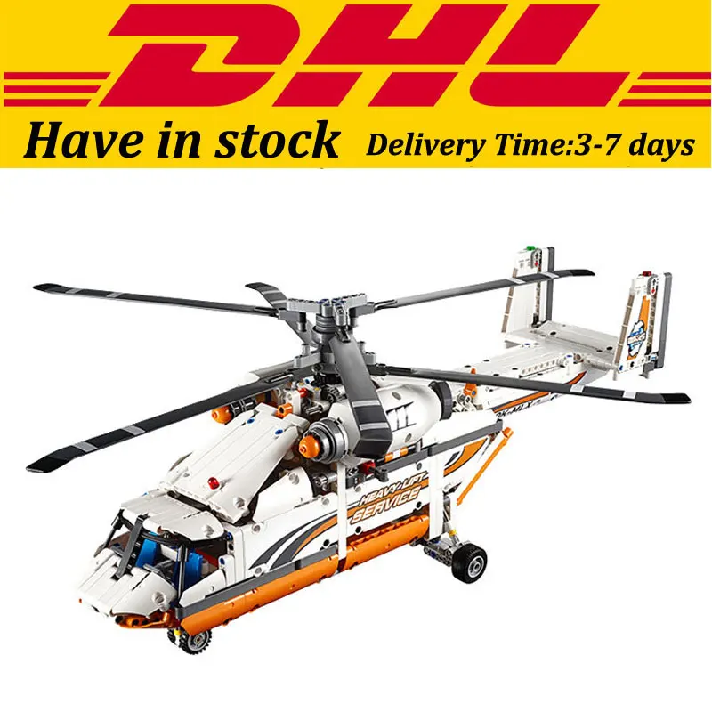 

In-Stock LEPIN 20002 1060 PCS Technic Heavy Lift Helicopter Building Blocks Set Set Bricks Christmas Gift Clone 42052