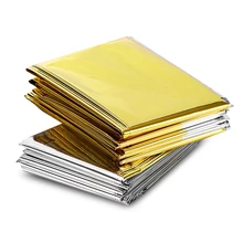 210x140 см Открытый чрезвычайных Одеяло выживания Инструменты Термальность Mylar Утепленная одежда первой помощи оборудования Пеший Туризм Отдых Путешествия Жизнь соломы