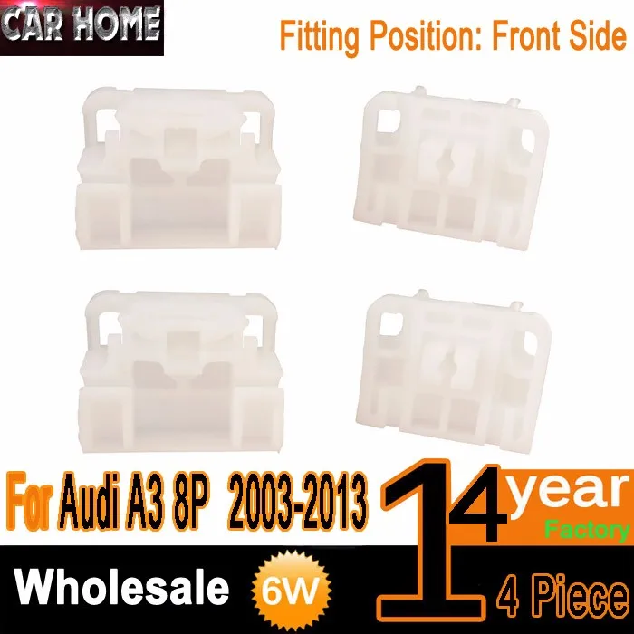 FITS AUDI A3 PASSENGER SIDE WINDOW REGULATOR REPAIR KIT FRONT LEFT 6 PCS