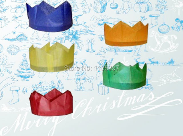 Großhandel 144 stück weihnachten seidenpapier kronkorken machen kits für christmas cracker crown papier hut seidenpapier hut tanie i dobre opinie CN (Herkunft) 6 Jahre alt TPC01 english
