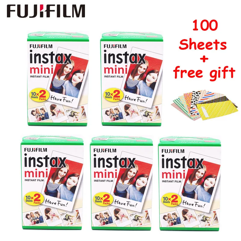 100 листов фотобумаги Fujifilm Instax Mini 9 8 для Fuji 7s 70 90 25 55 Share SP 1 2 мгновенная камера|mini