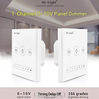

L1 Wall-mounted led Touch Panel Dimmer 1-Channel 0~10V led controller Max 20mA/Channel Output 0~10V for single color led light
