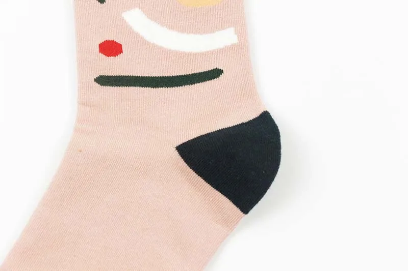 Harajuku, японские забавные носки, искусство, абстрактные цветы, рисунок птицы, милые носки, женские, счастливые, креативные, Divertidos Skarpetki Crew Sokken