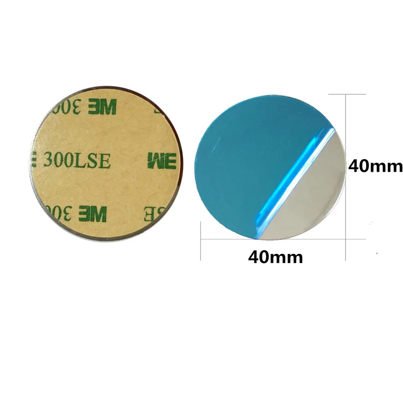 40x0,3 мм металлическая пластина, железный лист с наклейкой, магнитный автомобильный держатель для телефона, запасной диск для магнитной подставки для телефона - Цвет: Черный