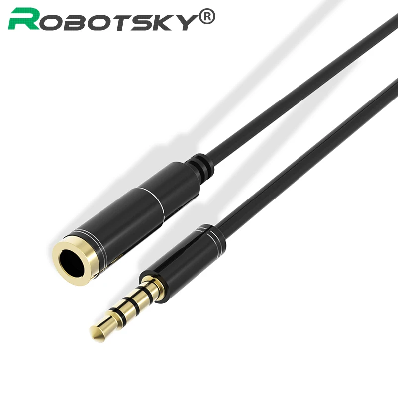 

3.5mm Audio Cable Universal Earphone Headphone Audio Extension Cable OMTP/CTIA Converter For Mobile Phones Tablet MP3