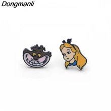 P3200 Dongmanli Дети Симпатичные серьги-гвоздики для женщин эмалированная нержавеющая сталь пирсинг ювелирные изделия из Кореи девочек